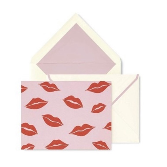 kate spade Office Kate Spade Lips Notecard Set Poshmark